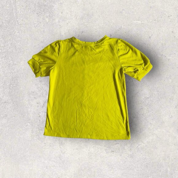 Adyson Parker Electric Yellow Short Sleeve Shirt Womens Small Blouse - Picture 2 of 4